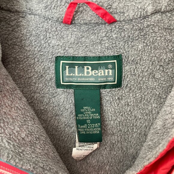 L.L. Bean Hooded Fleece Lined Windbreaker Jacket - Picture 6 of 6